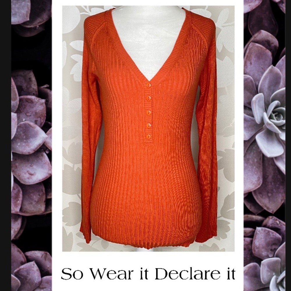 So Wear It Declare It | Orange Long Sleeve Top